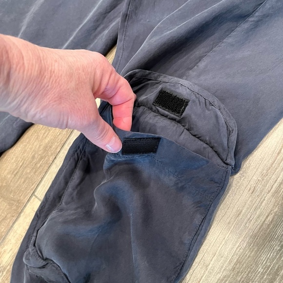 Johnny Was pete & greta Ramble Cargo Jogger Pants Sz XL Charcoal Gray Silk Feel - Picture 3 of 11